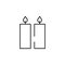 Jewish Candles icon. Element of judaism for mobile concept and web apps iicon. Thin line icon for website design and development,