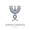 Jewish Candles icon. Trendy flat vector Jewish Candles icon on w