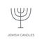 Jewish Candles linear icon. Modern outline Jewish Candles logo c