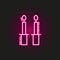 Jewish Candles neon style icon. Simple thin line, outline  of judaism icons for ui and ux, website or mobile application