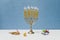 Jewish candlestick holder burning. High quality and resolution beautiful photo concept
