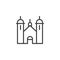 Jewish church outline icon