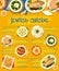 Jewish cuisine restaurant menu vector cover