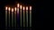 Jewish festival of lights holiday symbol Chanukkah menorah in hanukkiah on candles