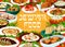Jewish food restaurant meals menu vector banner
