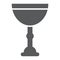 Jewish goblet glyph icon, cup and judaism, kiddush wine cup sign, vector graphics, a solid pattern on a white background