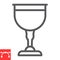 Jewish goblet line icon, rosh hashanah and Jewish cup, chalice sign vector graphics, editable stroke linear icon, eps 10