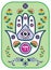 Jewish hamsa hand amulet - or Miriam hand