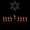 Jewish holiday background with star and candles