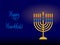 Jewish holiday of Hanukkah, hanukkah menorah and congratulation.