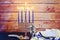 jewish holiday Hanukkah still life composed of elements the Chanukah festival