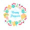 Jewish holiday Passover banner design with with floral decoration, matzo. vector illustration
