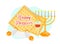 Jewish holiday Passover banner design with floral decoration. Pesach celebration concept. vector illustration