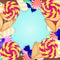 Jewish holiday purim colorful background with candy and Hamantaschen.