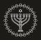 Jewish holiday religious background with menorah