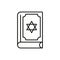 Jewish holy book vector icon - editable stroke