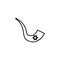 Jewish horn outline icon. Element of religion sign for mobile concept and web apps. Thin line Jewish horn outline icon can be used