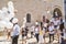 Jewish Israeli students visiting the Western Wall