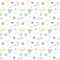 Jewish items seamless pattern, Jewish hand drawn lineart icons background, vector illustration