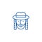 Jewish line icon concept. Jewish flat  vector symbol, sign, outline illustration.