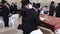 A Jewish man reading the Torah at the Western Wall  in Jerusalem