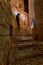 Jewish man silhouette - Narrow streets of Old Jaffa at Night