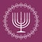 Jewish menorah holiday vector background