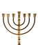 Jewish menorah on white