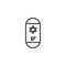 Jewish mezuzah outline icon