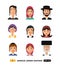 Jewish people icon flat cartoon concept vector isolated on white eps 10