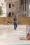 Jewish people praying against the Western Wall in Jerusalem