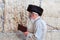 Jewish praying at the western wall