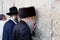 Jewish praying at the western wall