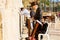 Jewish praying at the western wall