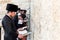 Jewish praying at the western wall