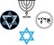 The jewish religious and magic symbols