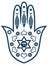 Jewish sacred amulet - hamsa or Miriam hand