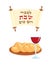Jewish Shabbat, Jewish holiday symbols and scroll