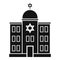 Jewish synagogue icon, simple style