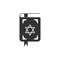 Jewish torah book icon isolated. The Book of the Pentateuch of Moses. On the cover of the Bible is the image of the Star
