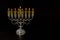 Jewish traditional lights holiday symbol Hanukkah Judaism menorah with are burning oil candles