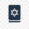 Jewish vector icon isolated on transparent background, Jewish t