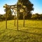 Jewish wedding Chuppah on a sunlit lawn