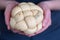 Jewish woman holding a sweet a Challah Bread dough for Rosh Hash