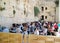 Jewish women pray at the Wailing Wall