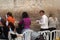 Jewish women pray at the western wall in Jerusalem