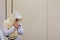 Jews in prayer at the Jewish holiday of Sukkot Orthodox hassidic