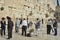 Jews under the Western Wall in Jerusalem, Israel