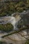 Jezerni creek in autumn color morning with wild waterfall after rainfall