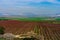 Jezreel valley countryside, and Mount Tabor